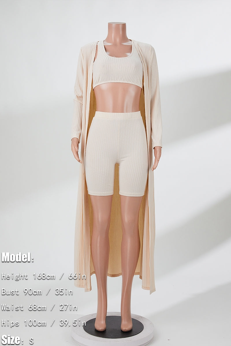 Simple Beauty Short Set-Beige