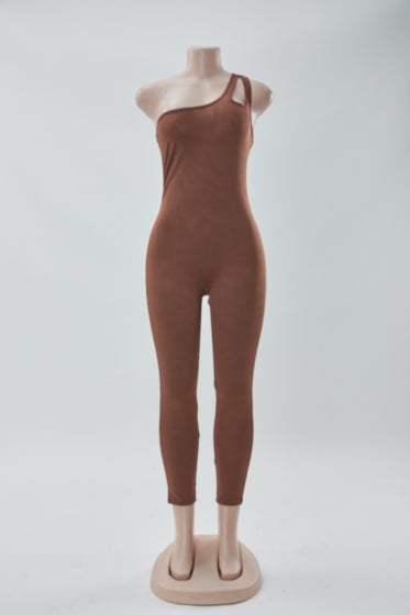 Fast Love Jumpsuit - Brown