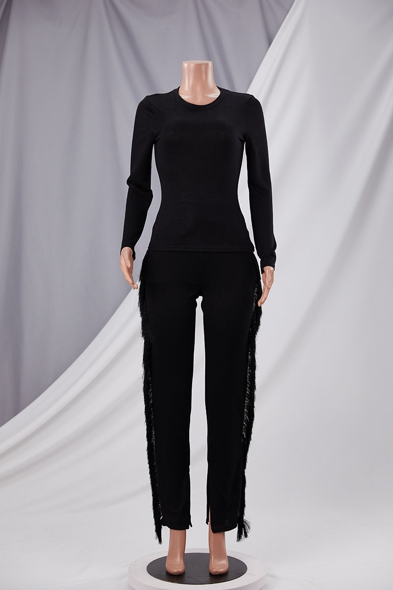 Sway Out My Way Pants Set - Black