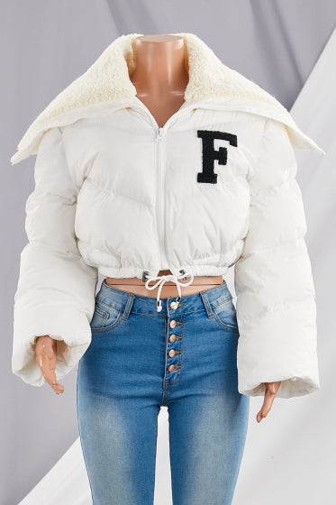 F for Freakin Gorgeous Coat - White