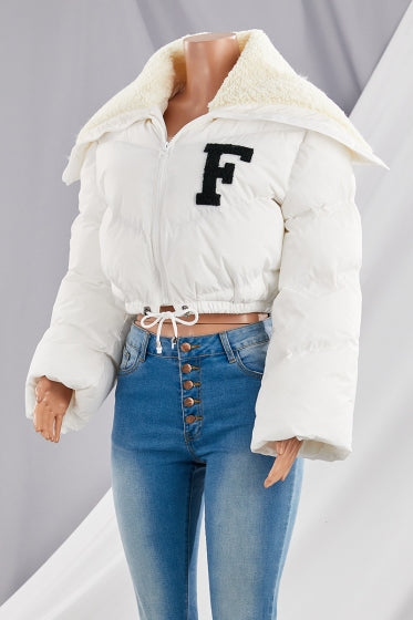 F for Freakin Gorgeous Coat - White