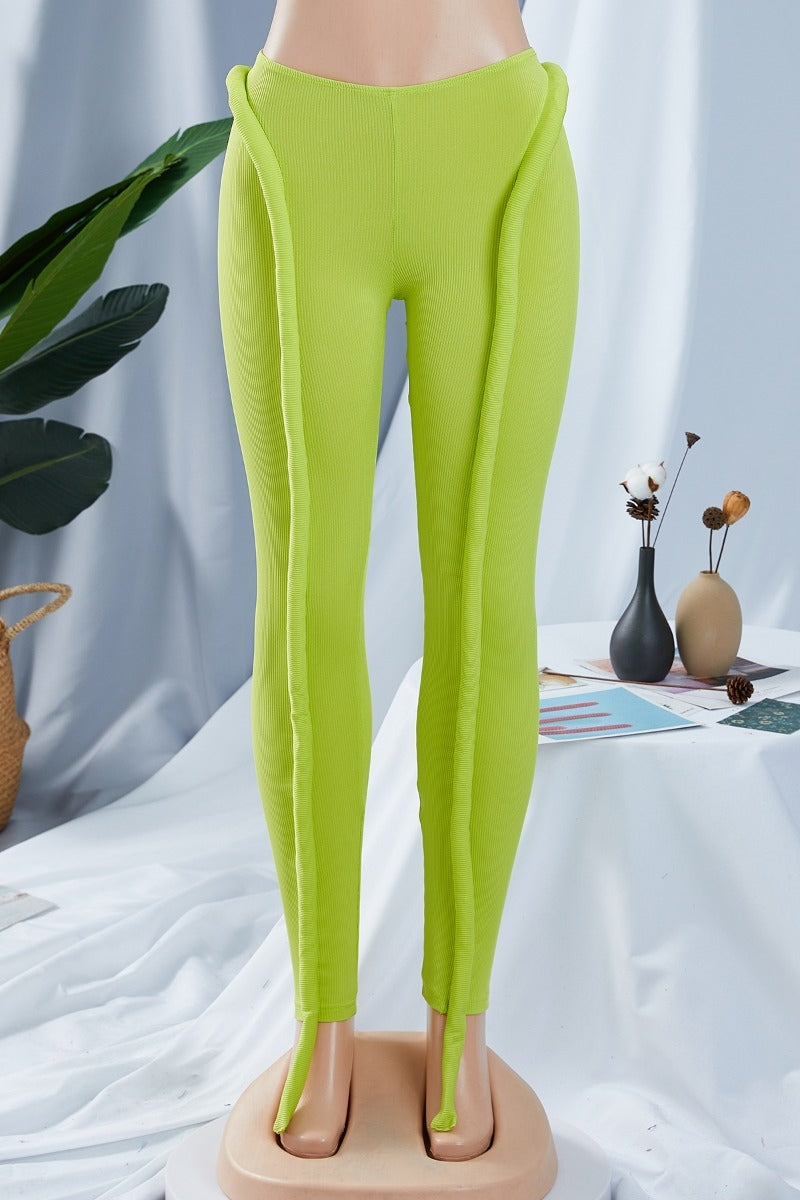 Pipe it down Leggings - Lime