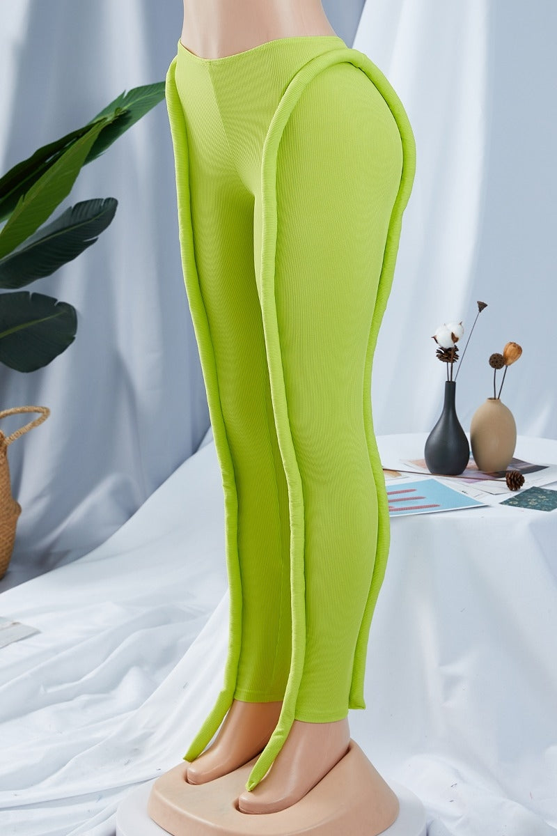 Pipe it down Leggings - Lime