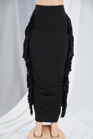 Ruffle My Tassels- Black